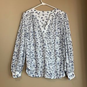 GAP V-neck floral blouse